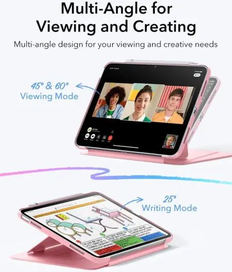 ESR Flip Hybrid Apple iPad 11 (2025) / iPad 10.9 (2022) Hoes Book Case Roze afbeelding 5