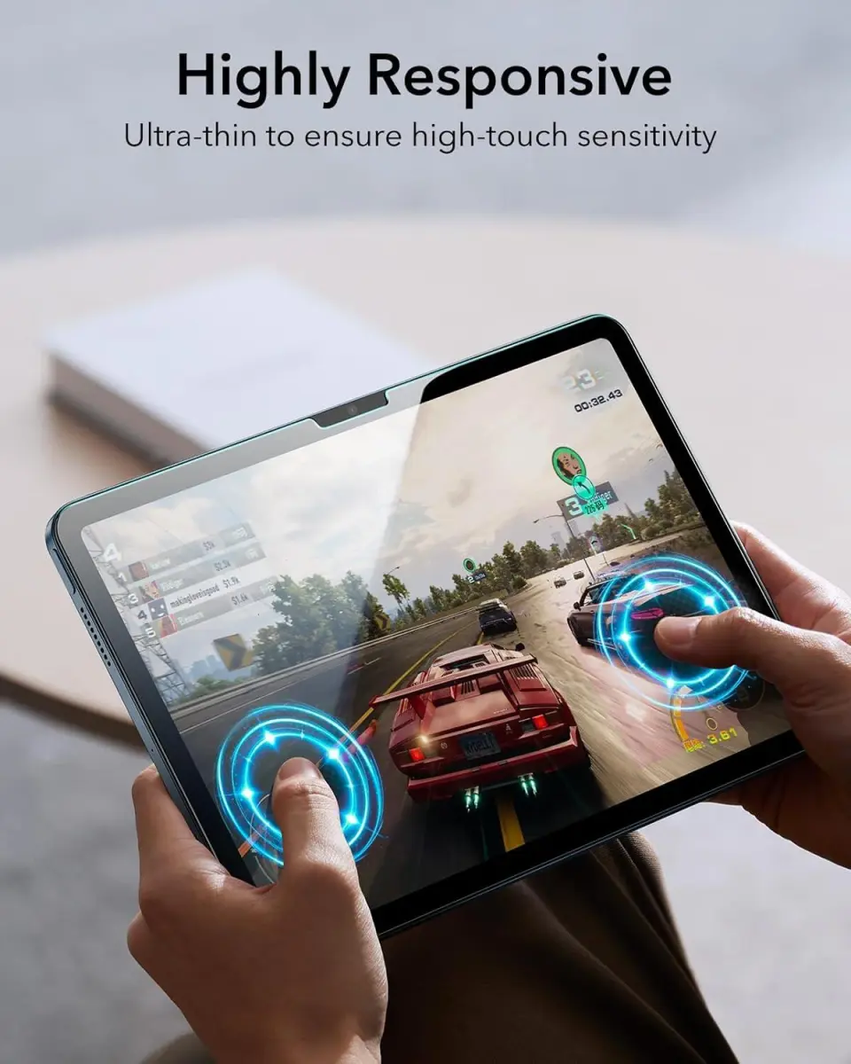 ESR Classic UltraFit iPad 11 (2025) / 10.9 (2022) Tempered Glass met Tray 2-Pack afbeelding 9