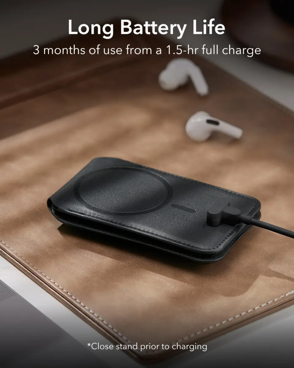 ESR HaloLock Geo MagSafe Pasjeshouder met Standaard en Zoek Mijn Functie Zwart afbeelding 8