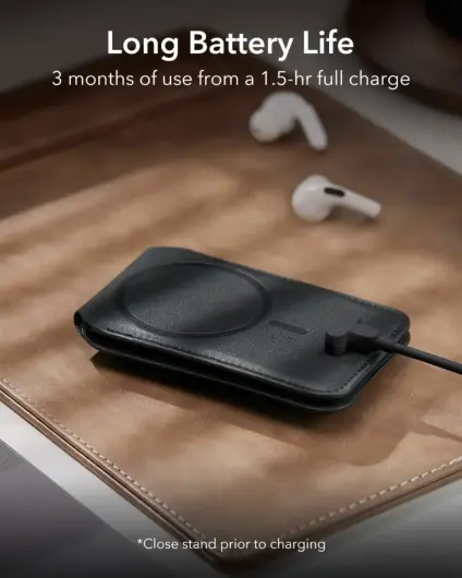 ESR HaloLock Geo MagSafe Pasjeshouder met Standaard en Zoek Mijn Functie Zwart afbeelding 8