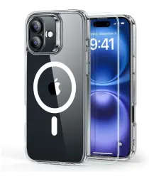 ESR Classic Hybrid iPhone 16 Hoesje MagSafe Transparant + Protector afbeelding