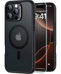 ESR Classic Hybrid iPhone 16 Pro Hoesje MagSafe Frosted Zwart + Protector afbeelding