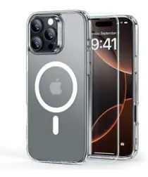ESR Classic Hybrid iPhone 16 Pro Hoesje MagSafe Frosted Transparant + Protector afbeelding
