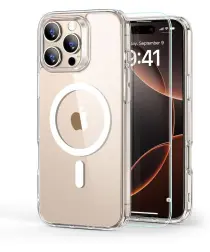 ESR Classic Hybrid iPhone 16 Pro Max Hoesje MagSafe Transparant + Protector afbeelding