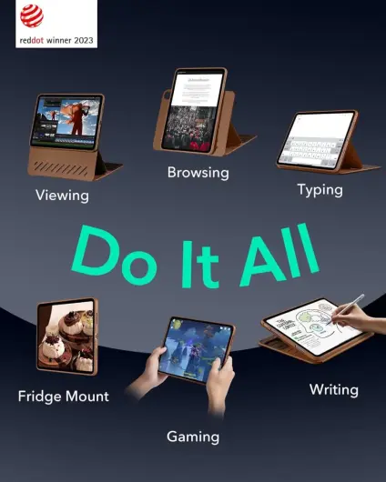 ESR Shift iPad Air 11 (2024/2025) / Air 10.9 (2022/2020) Hoes Book Case Bruin afbeelding 10