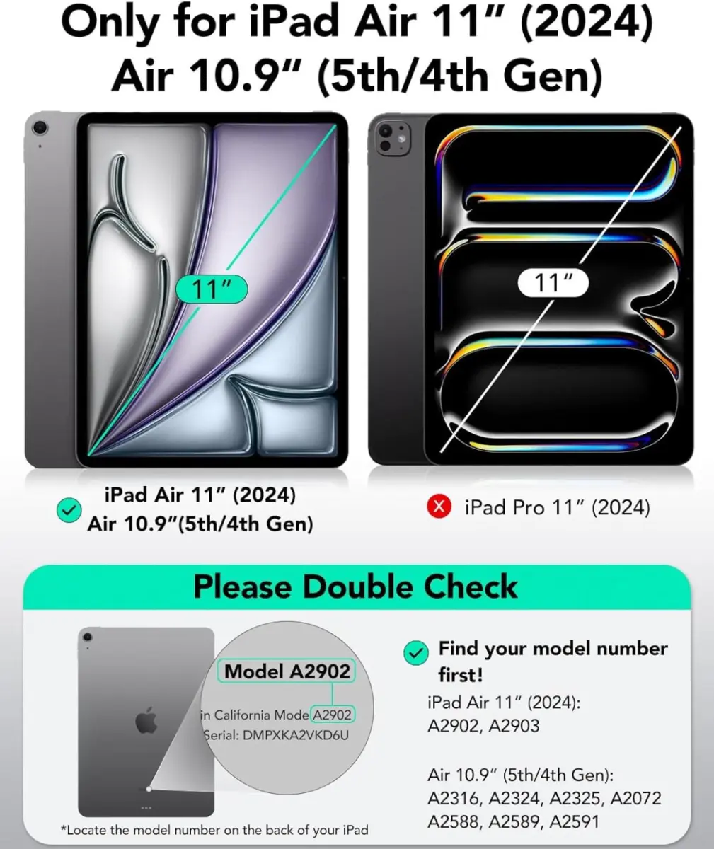ESR Rebound Hybrid 360 iPad Air 11 (2024/2025)/Air 10.9 (2022/2020) Hoes Groen afbeelding 2