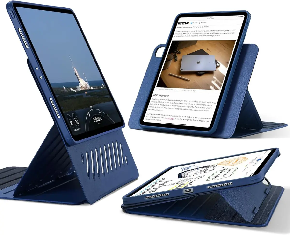 ESR Shift iPad Pro 12.9 (2022 / 2021) Hoes Magnetic Book Case Blauw afbeelding 1