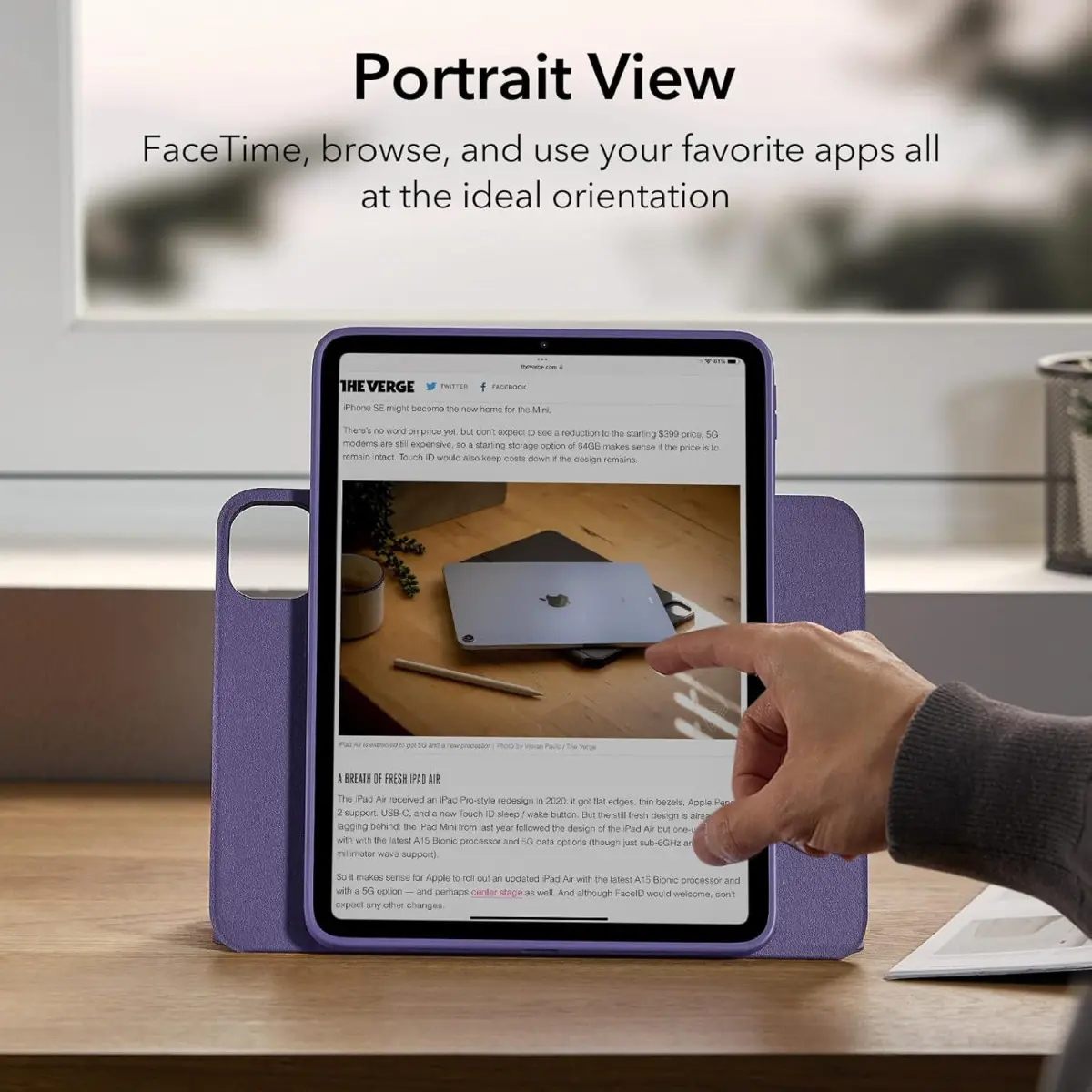 ESR Shift iPad Pro 12.9 (2022 / 2021) Hoes Magnetic Book Case Paars afbeelding 5