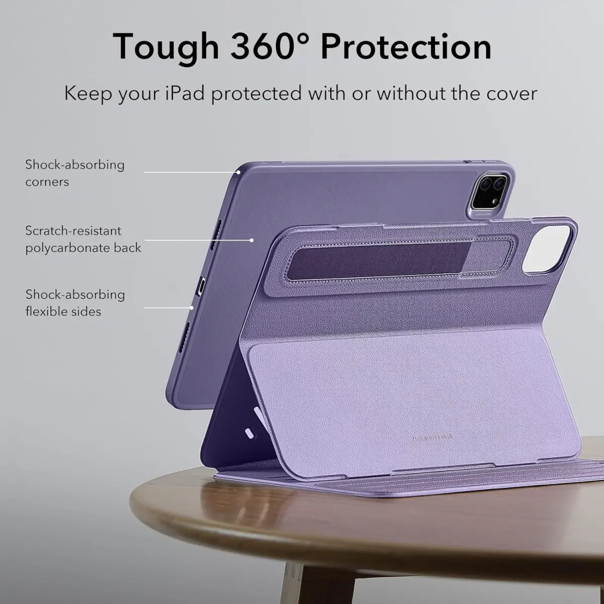 ESR Shift iPad Pro 12.9 (2022 / 2021) Hoes Magnetic Book Case Paars afbeelding 6