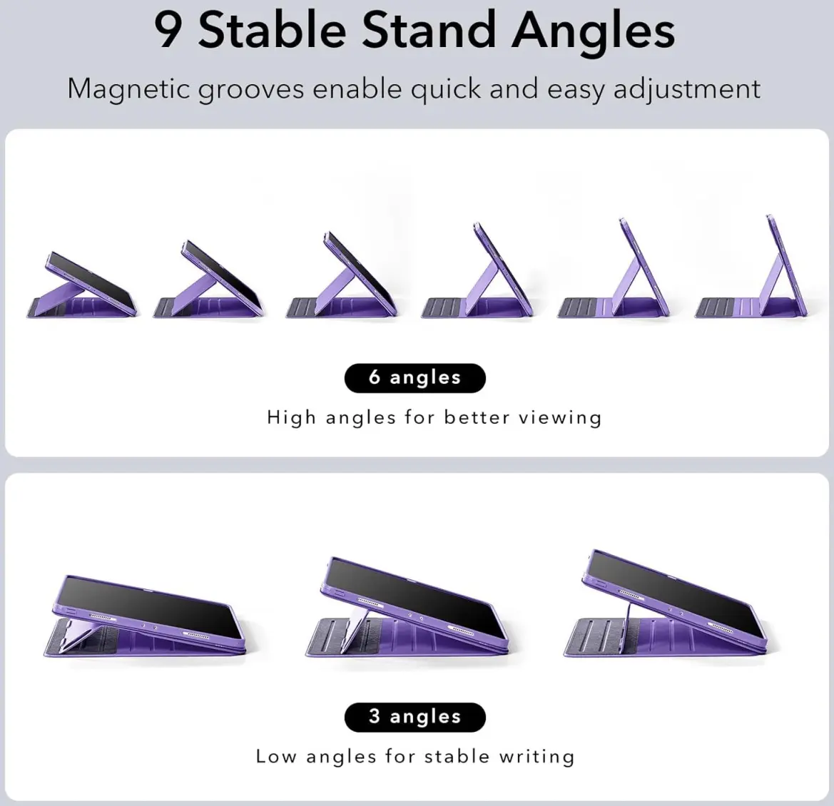 ESR Shift iPad Pro 12.9 (2022 / 2021) Hoes Magnetic Book Case Paars afbeelding 7