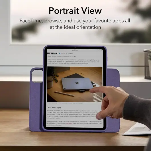 ESR Shift iPad Pro 12.9 (2022 / 2021) Hoes Magnetic Book Case Paars afbeelding 5