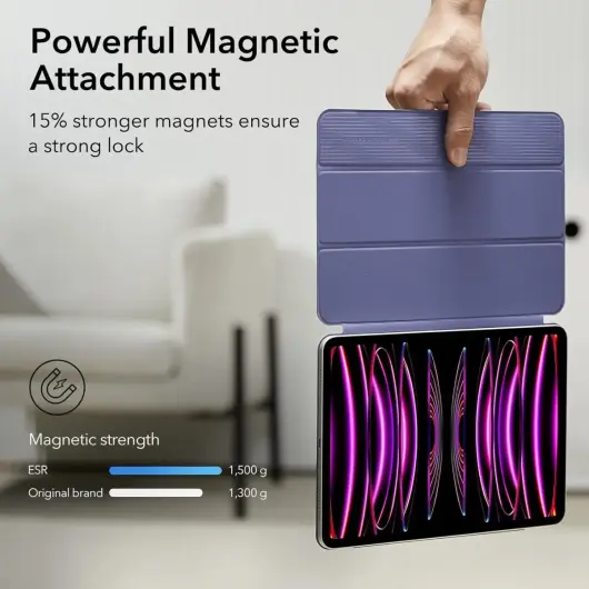 ESR Rebound Magnetic Apple iPad Pro 12.9 (2022/2021/2020) Hoes Book Case Paars afbeelding 2