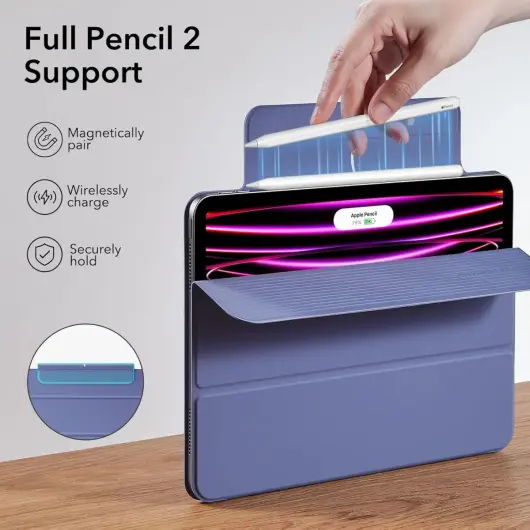 ESR Rebound Magnetic Apple iPad Pro 12.9 (2022/2021/2020) Hoes Book Case Paars afbeelding 4