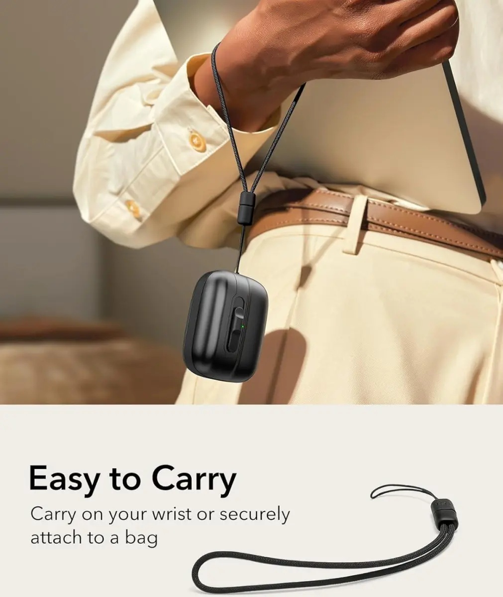 ESR HaloLock Pulse Magnetic Lock AirPods Pro 1 / 2 Hoesje MagSafe Zwart afbeelding 7
