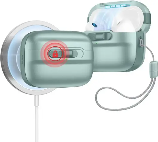 ESR HaloLock Pulse Magnetic Lock AirPods Pro 1 / 2 Hoesje MagSafe Groen afbeelding 1