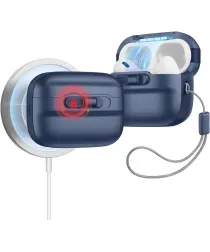 ESR HaloLock Pulse Magnetic Lock AirPods Pro 1 / 2 Hoesje MagSafe Blauw afbeelding