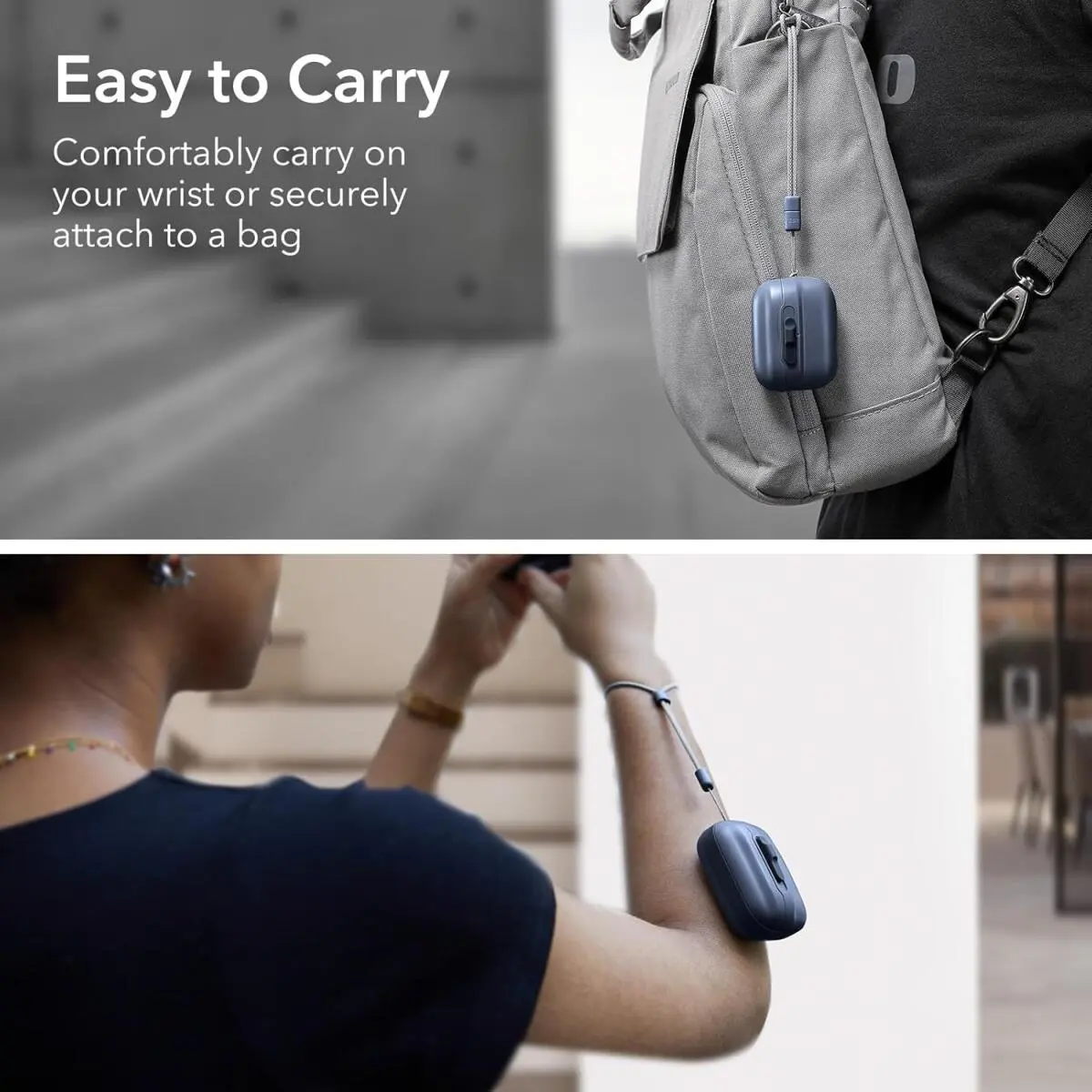 ESR HaloLock Pulse Magnetic Lock AirPods Pro 1 / 2 Hoesje MagSafe Blauw afbeelding 8