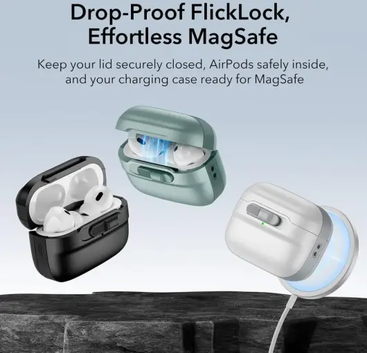 ESR HaloLock Pulse Magnetic Lock AirPods Pro 1 / 2 Hoesje MagSafe Blauw afbeelding 3