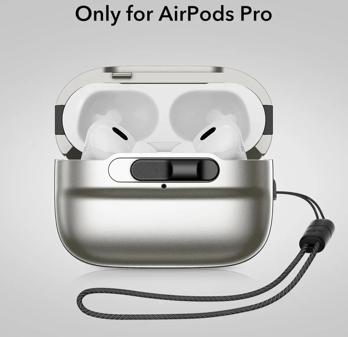 ESR HaloLock Pulse Magnetic Lock AirPods Pro 1 / 2 Hoesje MagSafe Titanium afbeelding 2