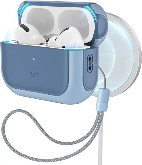 ESR Orbit Hybrid HaloLock Apple AirPods Pro 1/2 Hoesje MagSafe Blauw afbeelding 1