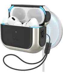 ESR Orbit Hybrid HaloLock Apple AirPods Pro 1/2 Hoesje MagSafe Titanium afbeelding