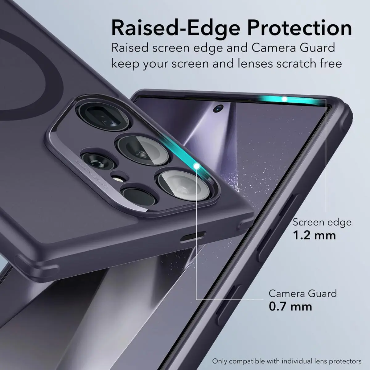 ESR Classic Hybrid Samsung Galaxy S24 Ultra Hoesje MagSafe / Qi2 Frosted Paars afbeelding 9