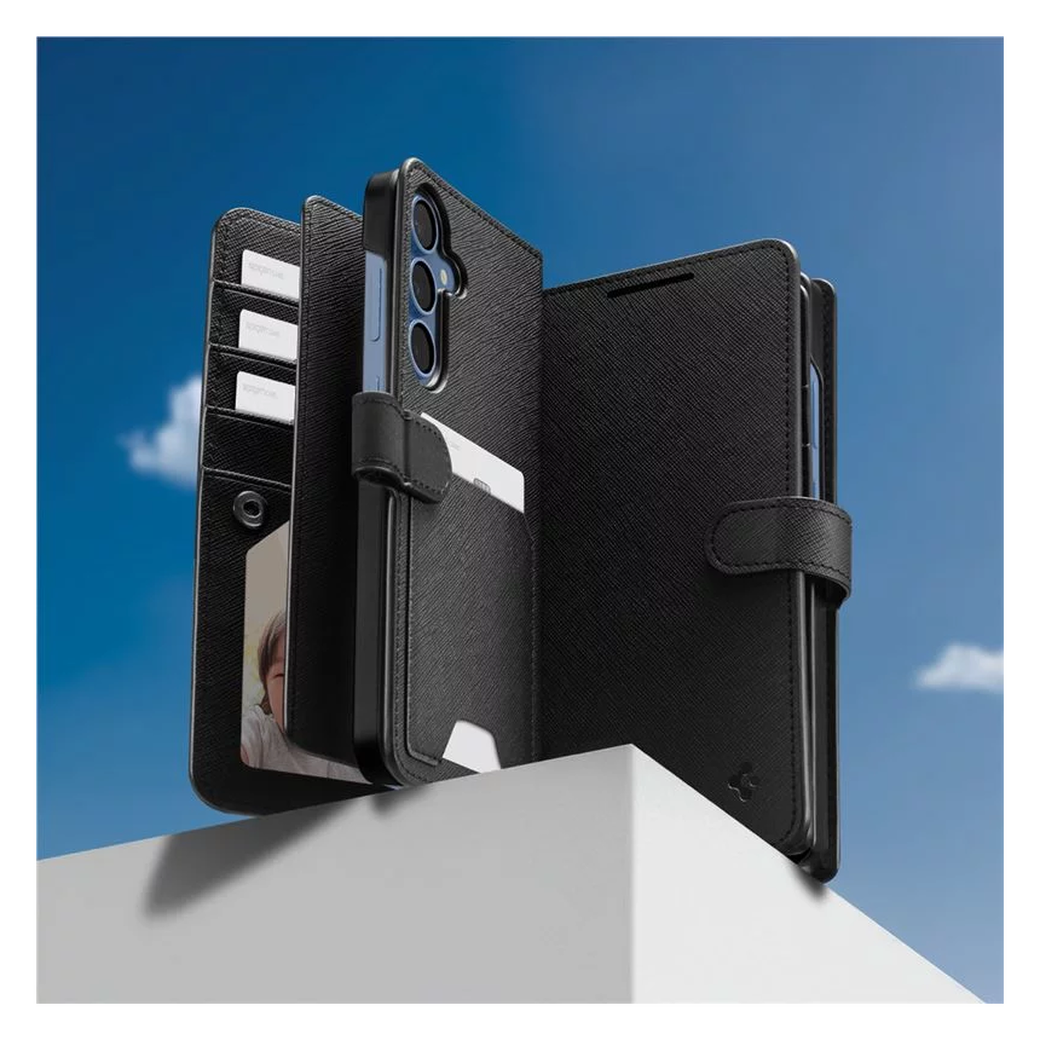 Spigen Wallet S Plus Samsung Galaxy S25 Plus Hoesje Book Case Zwart afbeelding 9