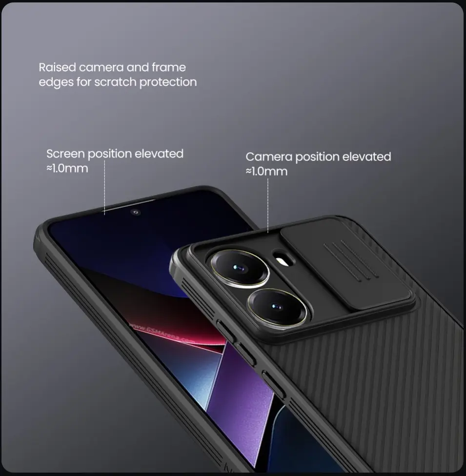 Nillkin CamShield Xiaomi Poco X7 Pro Hoesje met Camera Slider Back Cover Zwart afbeelding 11