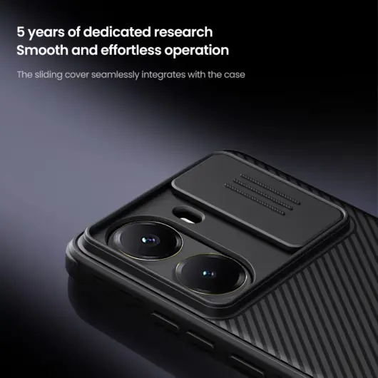 Nillkin CamShield Xiaomi Poco X7 Pro Hoesje met Camera Slider Back Cover Zwart afbeelding 5