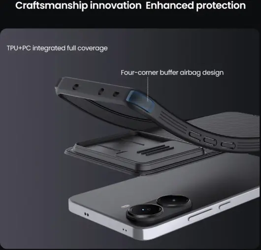 Nillkin CamShield Xiaomi Poco X7 Pro Hoesje met Camera Slider Back Cover Zwart afbeelding 9