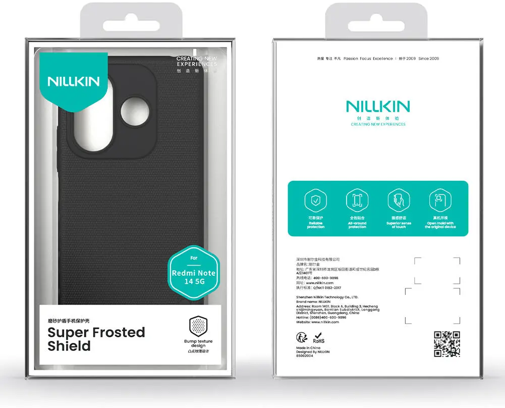 Nillkin Super Frosted Shield Xiaomi Redmi Note 14 5G Hoesje Back Cover Zwart afbeelding 7