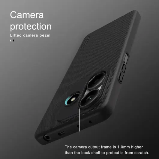 Nillkin Super Frosted Shield Xiaomi Redmi Note 14 5G Hoesje Back Cover Zwart afbeelding 4