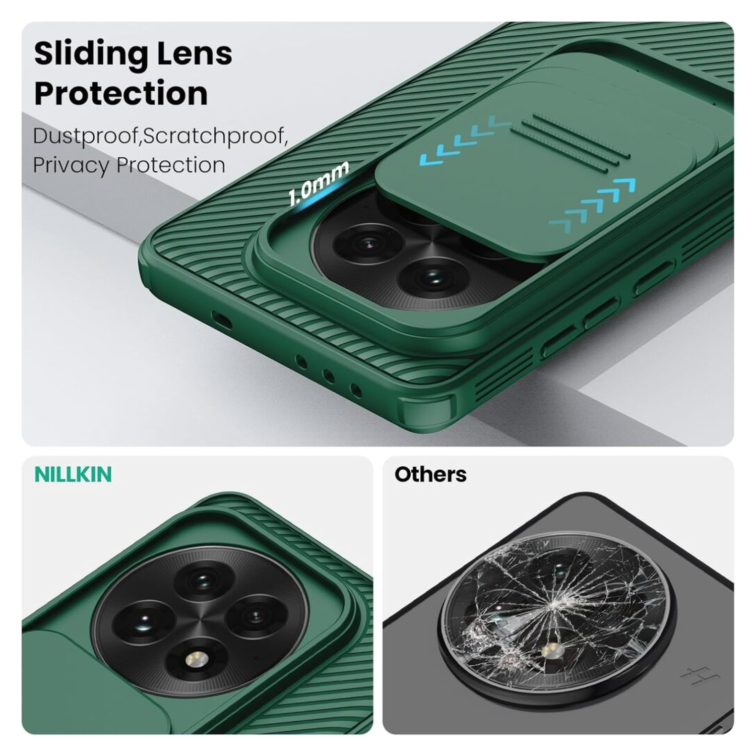 Nillkin CamShield OnePlus 13 Hoesje met Camera Slider Back Cover Groen afbeelding 8