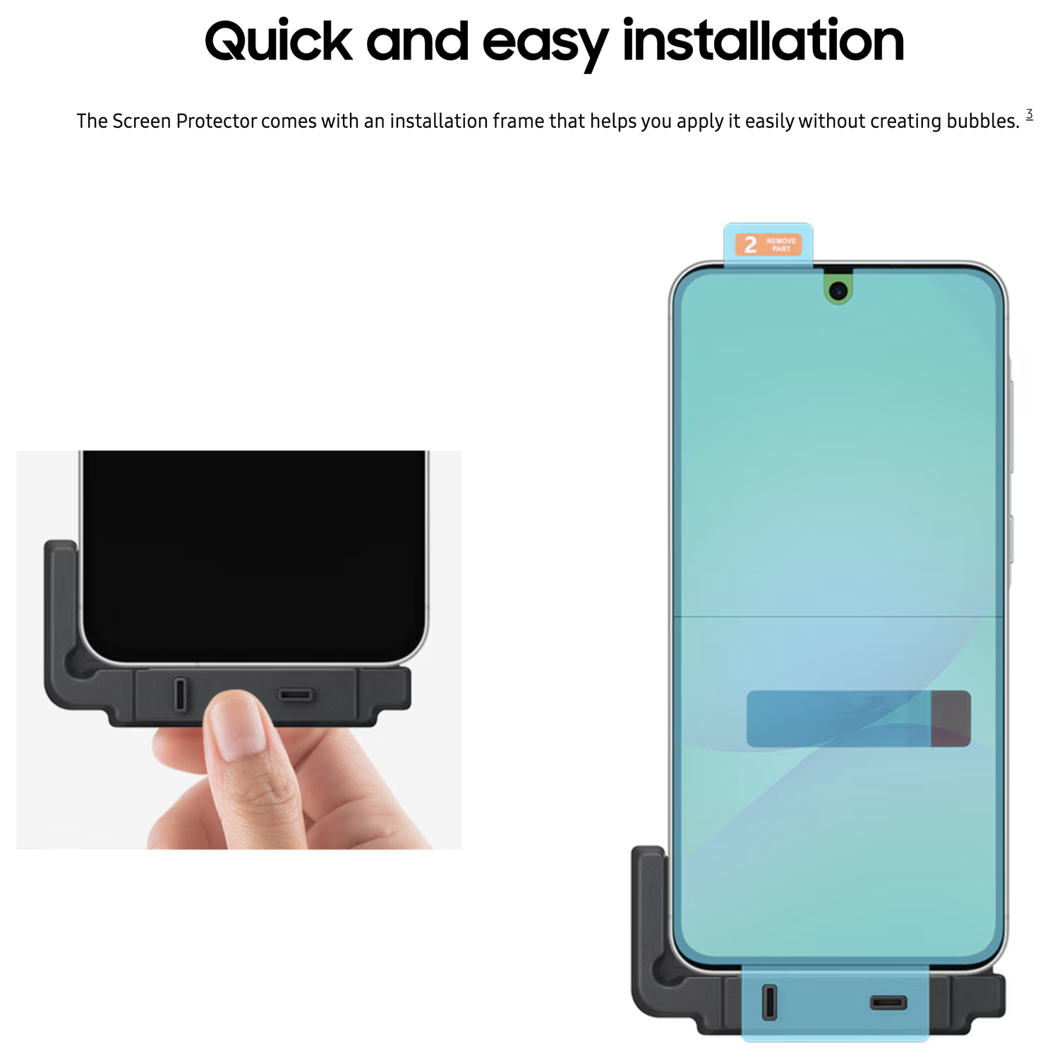 Originele Samsung Galaxy A56 Screen Protector Display Folie (2-Pack) afbeelding 4