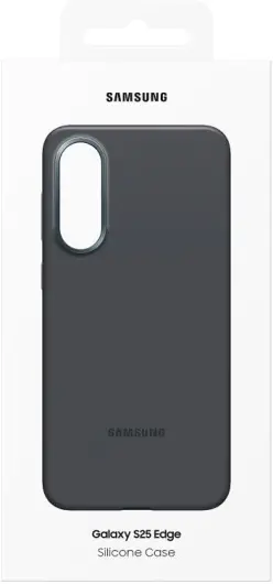 Origineel Samsung Galaxy S25 Edge Hoesje Silicone Case Back Cover Zwart afbeelding 6