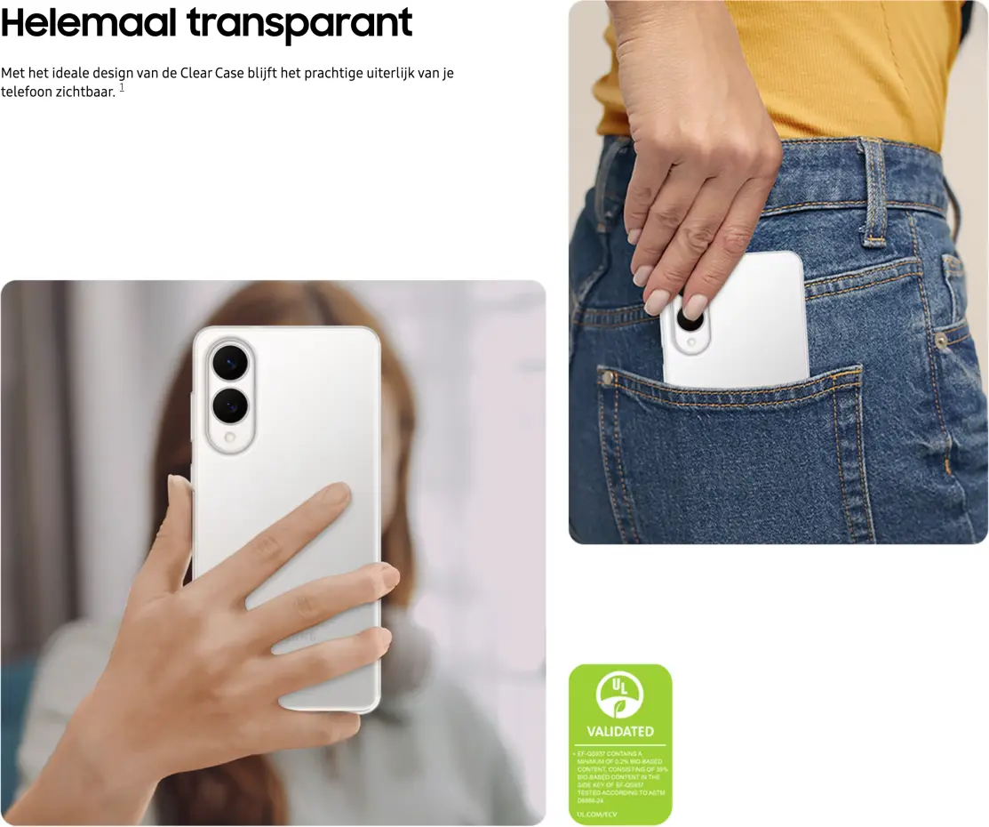 Origineel Samsung Galaxy S25 Edge Hoesje Clear Case Hard Cover Transparant afbeelding 3