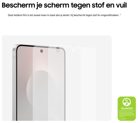 Originele Samsung Galaxy S25 Edge Screen Protector Display Folie (2-Pack) afbeelding 3