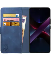 Rosso Element Xiaomi Poco X7 Pro Hoesje Book Case Wallet Blauw afbeelding