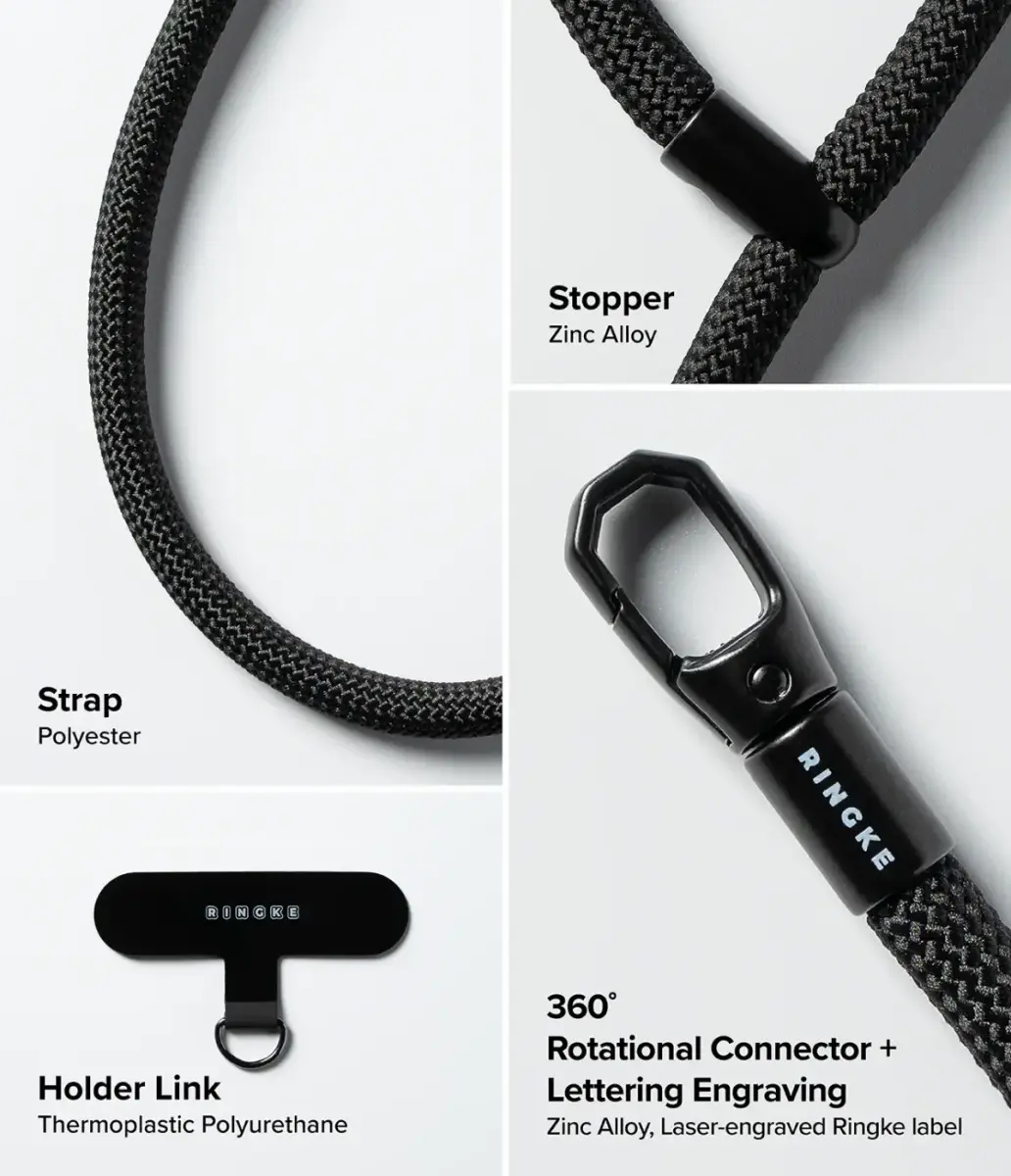 Ringke Holder Link & Flow Hand Strap P-Type - Universeel Telefoonkoord Blauw afbeelding 8