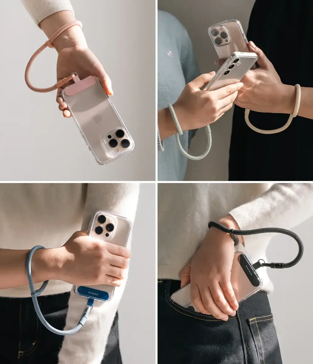 Ringke Holder Link & Flow Hand Strap P-Type - Universeel Telefoonkoord Blauw afbeelding 9