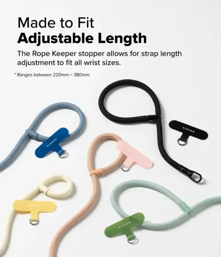 Ringke Holder Link & Flow Hand Strap P-Type - Universeel Telefoonkoord Blauw afbeelding 7