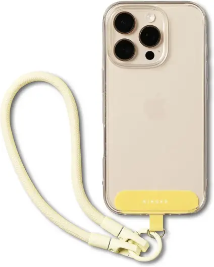 Ringke Holder Link & Flow Hand Strap U-Type - Universeel Telefoonkoord Geel afbeelding 1