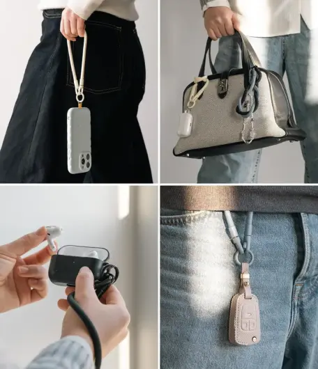Ringke Holder Link & Flow Hand Strap U-Type - Universeel Telefoonkoord Geel afbeelding 9