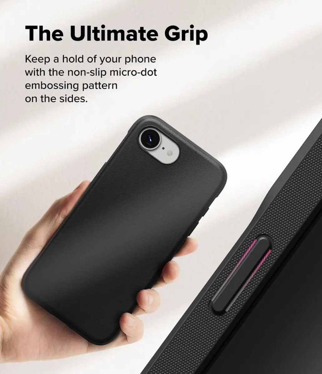 Ringke Onyx Apple iPhone 16e Hoesje Flexibel TPU Back Cover Zwart afbeelding 4