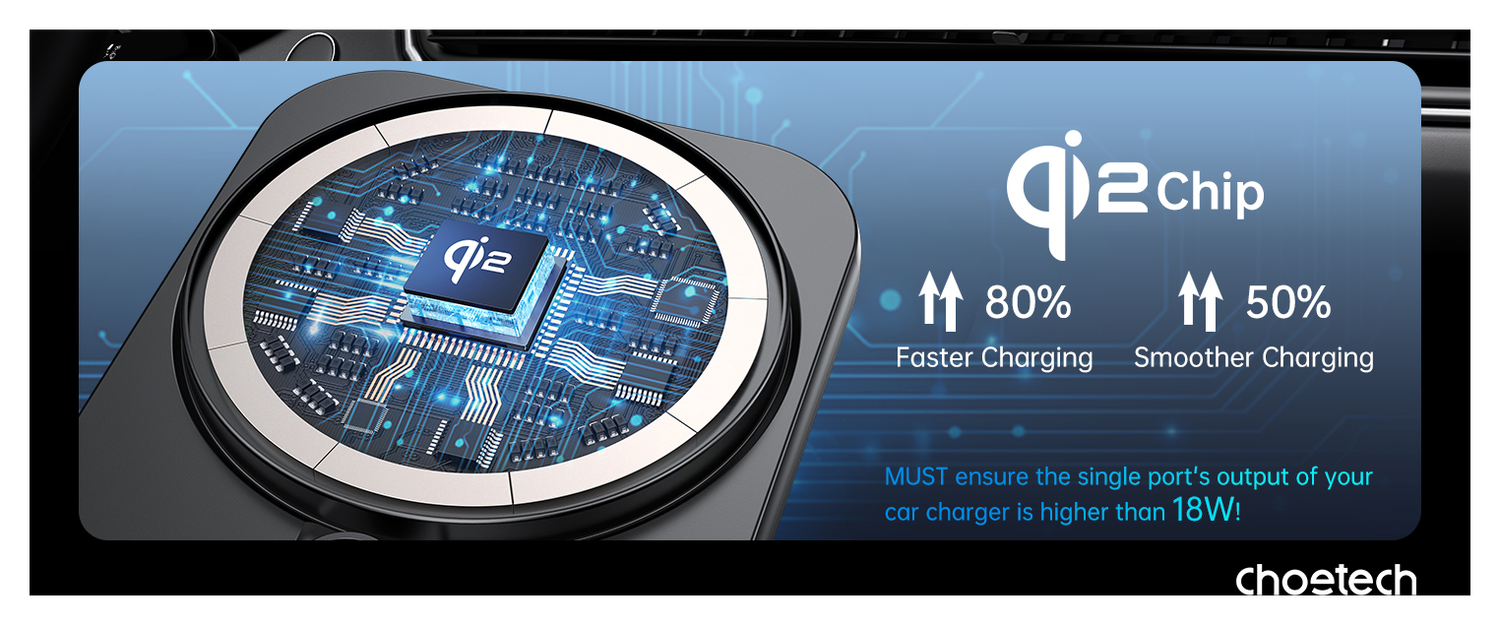 Choetech MagLeap Qi2 15W MagSafe Telefoonhouder Auto met Draadloos Opladen 15W afbeelding 13