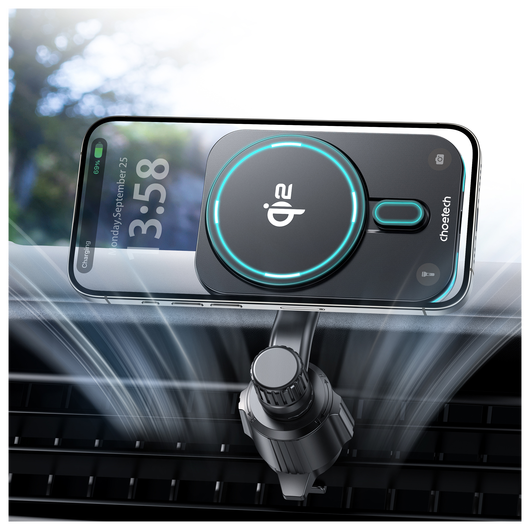 Choetech MagLeap Qi2 15W MagSafe Telefoonhouder Auto met Draadloos Opladen 15W afbeelding 7