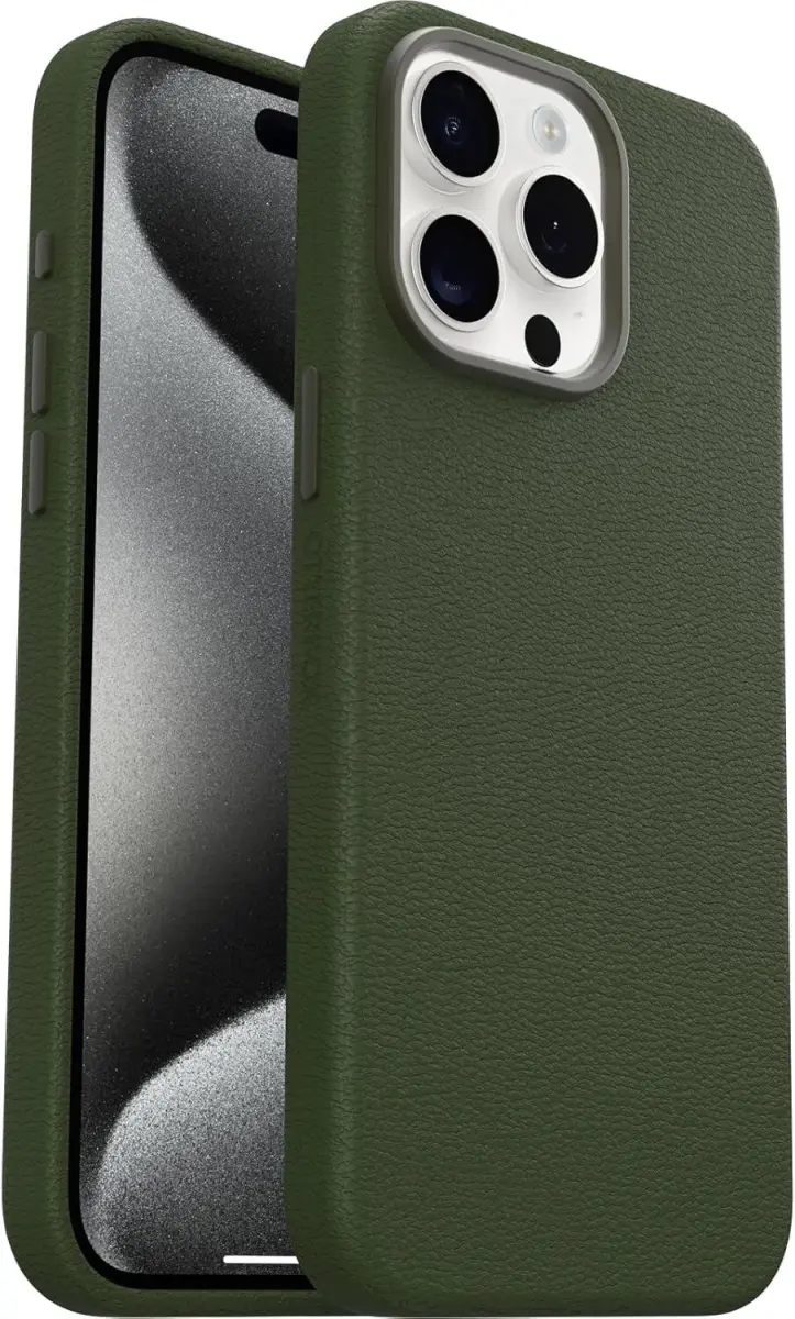 OtterBox Symmetry Cactus Leer MagSafe Apple iPhone 15 Pro Max Hoesje Groen afbeelding 1