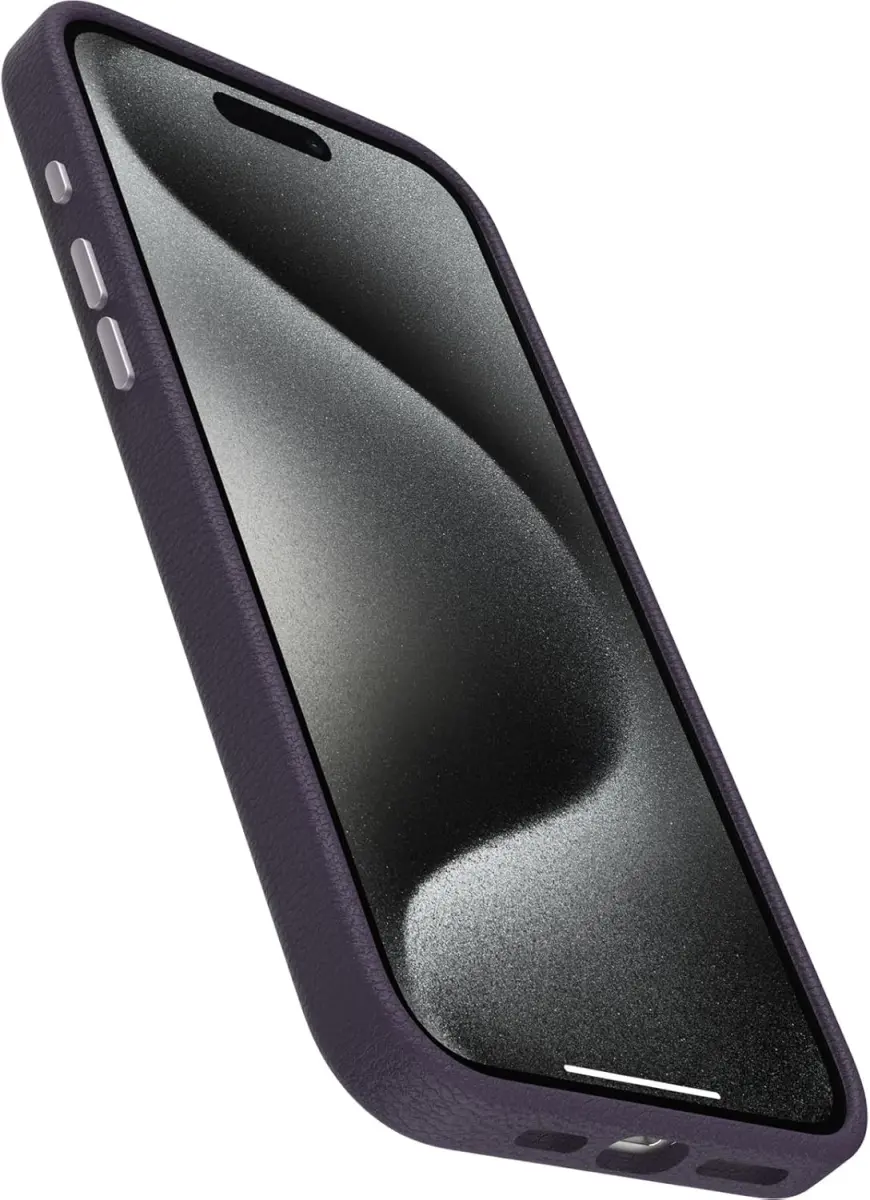 OtterBox Symmetry Cactus Leer MagSafe Apple iPhone 15 Pro Max Hoesje Paars afbeelding 3