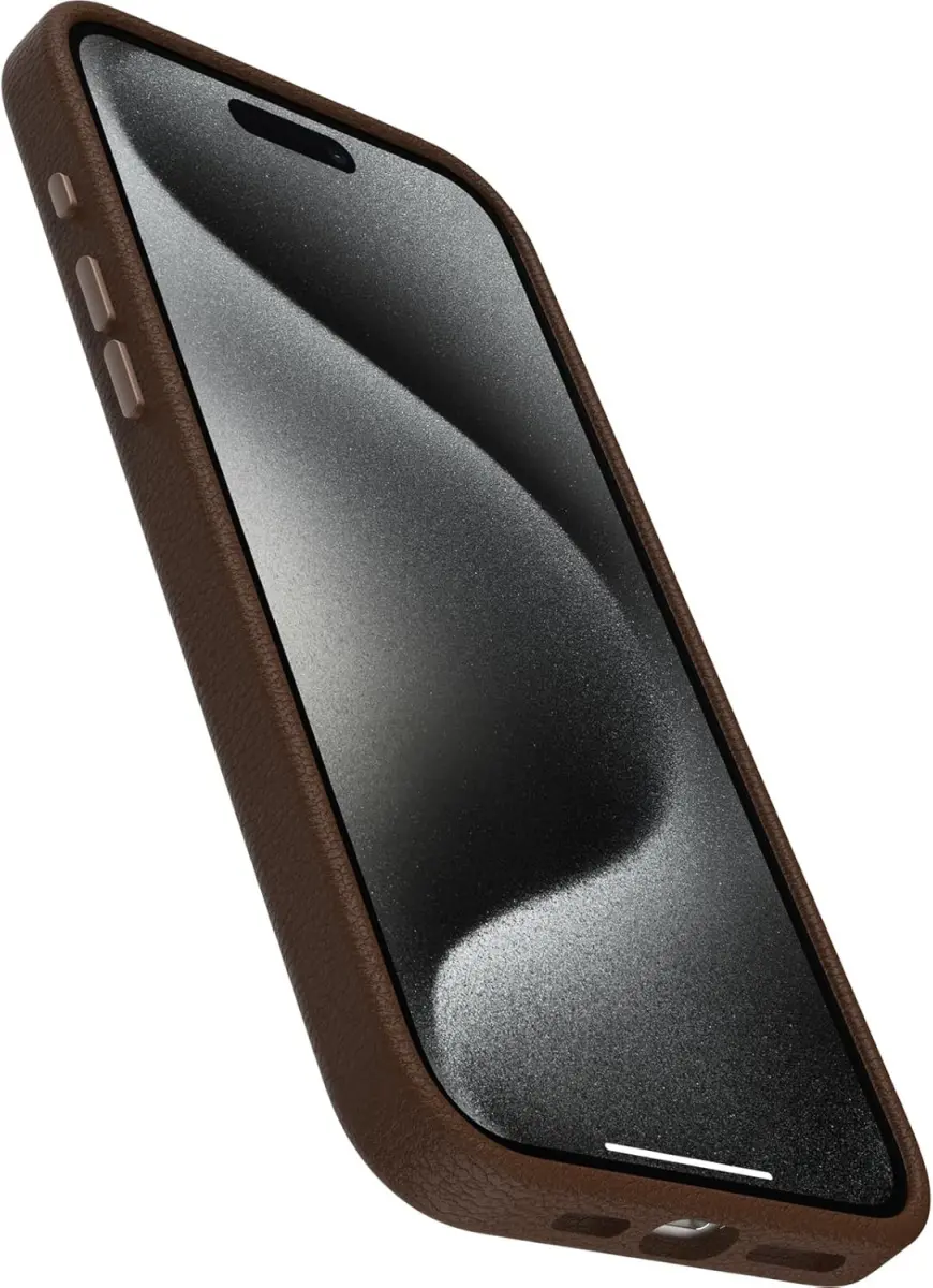 OtterBox Symmetry Cactus Leer MagSafe Apple iPhone 15 Pro Max Hoesje Bruin afbeelding 3