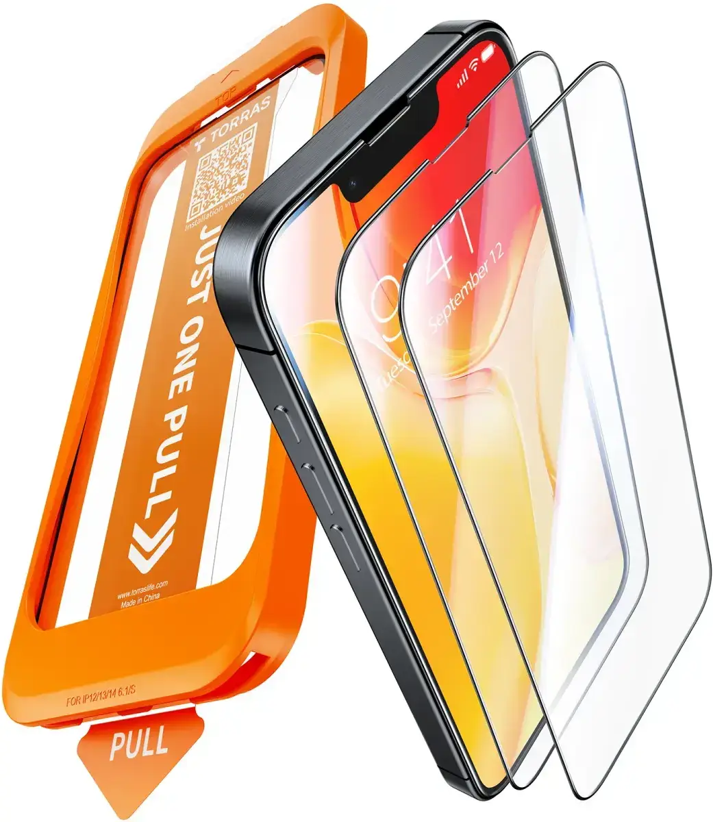 TORRAS Install Master iPhone 16e Screen Protector Installatietray 2-Pack afbeelding 1